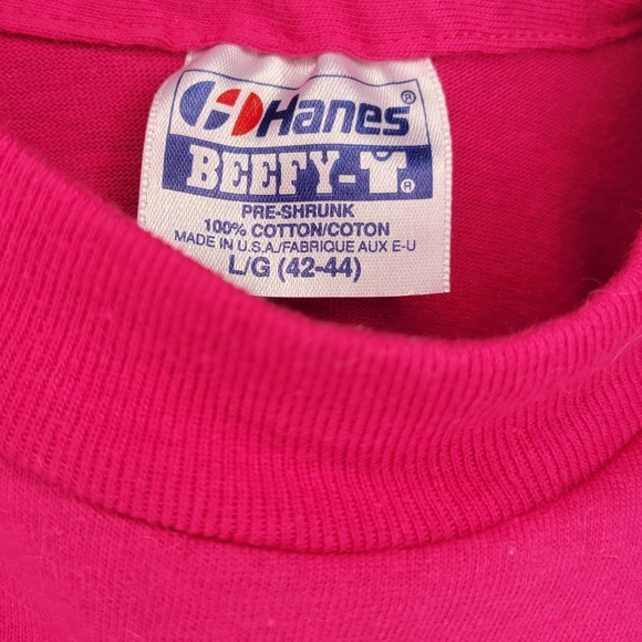 Hot Pink Palm Springs Tee Shirt Size L - Picture 3 of 3